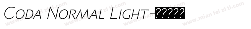 Coda Normal Light字体转换